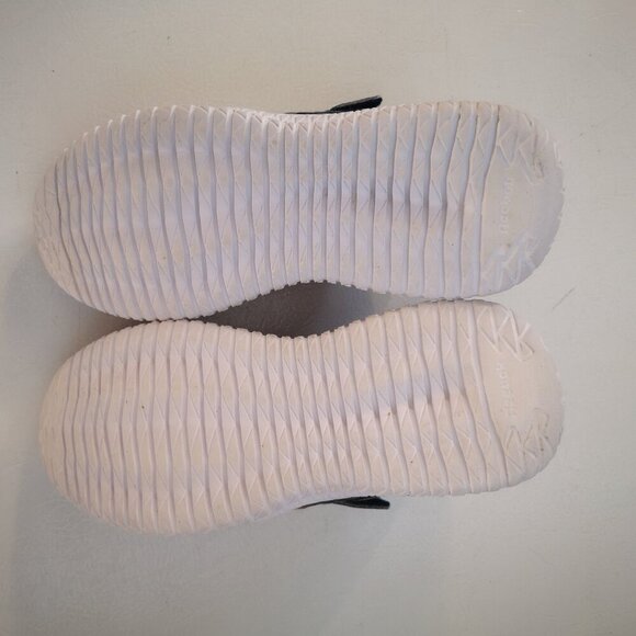 Reebok Kids Size 2 Navy & Pink Velcro Closure with Elastic Laces Sneakers - Picture 5 of 8